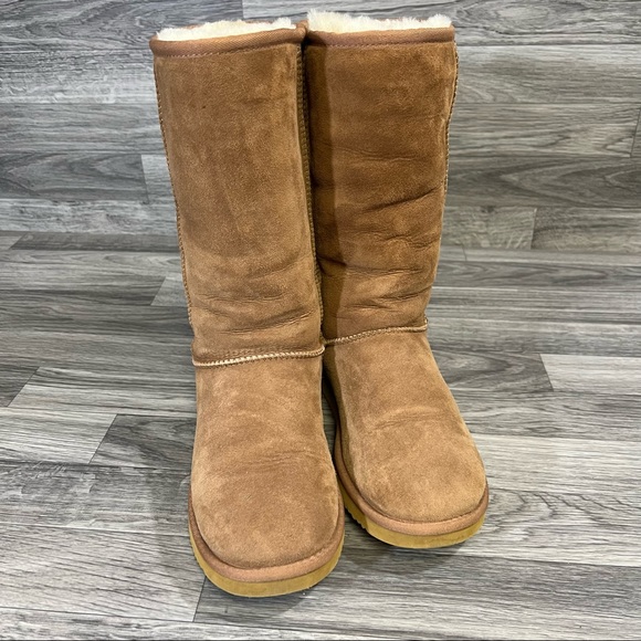 Cozie steps chestnut tall genuine sheepskin boots - Picture 4 of 8